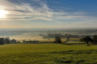 Haze du matin dans la vallée de la Gueule 2020